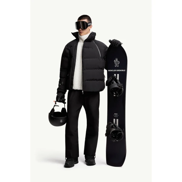 Moncler Insulated GORE-TEX Ski Bib in Black, view 2 | Men's Skiwear | Coveti