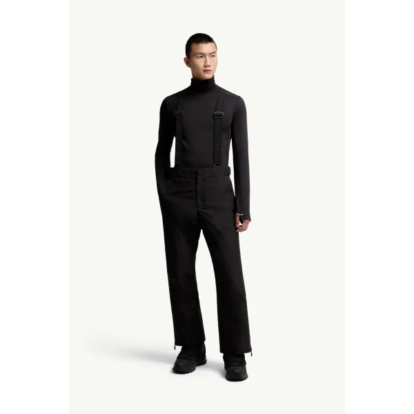 Moncler Insulated GORE-TEX Ski Bib in Black, view 4 | Men's Skiwear | Coveti