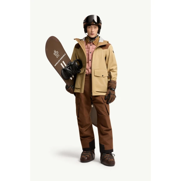 Moncler Insulated Ski Trousers in Brown, view 2 | Men's Skiwear | Coveti