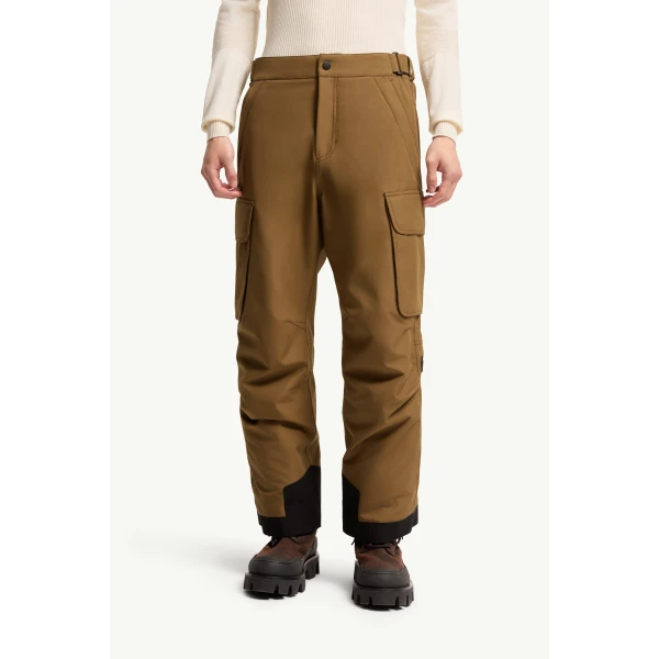 Moncler Insulated Ski Trousers in Light Brown, view 4 | Men's Skiwear | Coveti