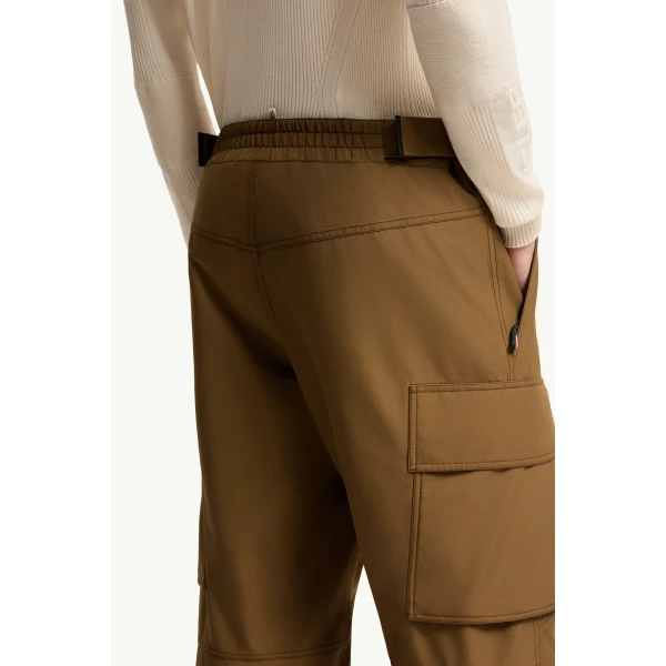 Moncler Insulated Ski Trousers in Light Brown, view 6 | Men's Skiwear | Coveti