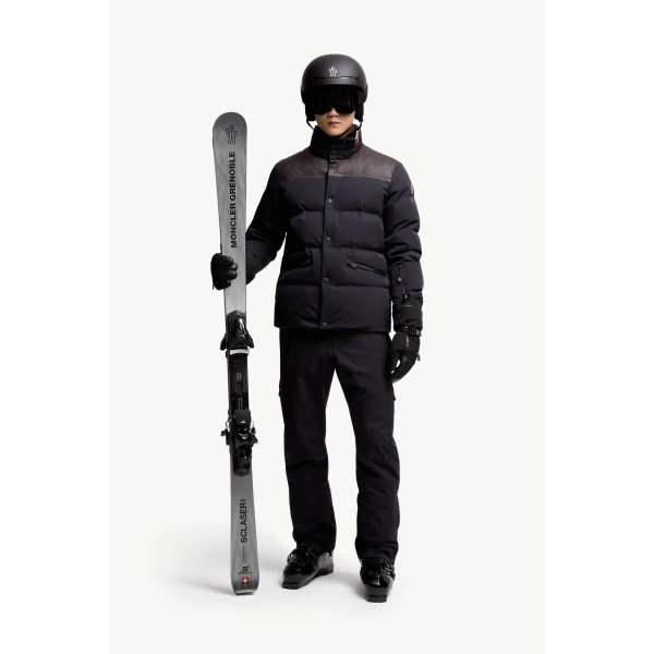Moncler Insulated Ski Trousers in Navy Blue, view 2 | Men's Skiwear | Coveti