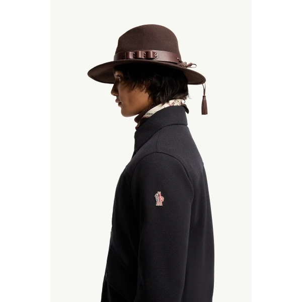 Moncler Interlock Long Sleeve Shirt in Navy Blue, view 3 | Men's Shirts | Coveti