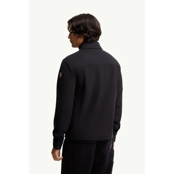 Moncler Interlock Long Sleeve Shirt in Navy Blue, view 5 | Men's Shirts | Coveti