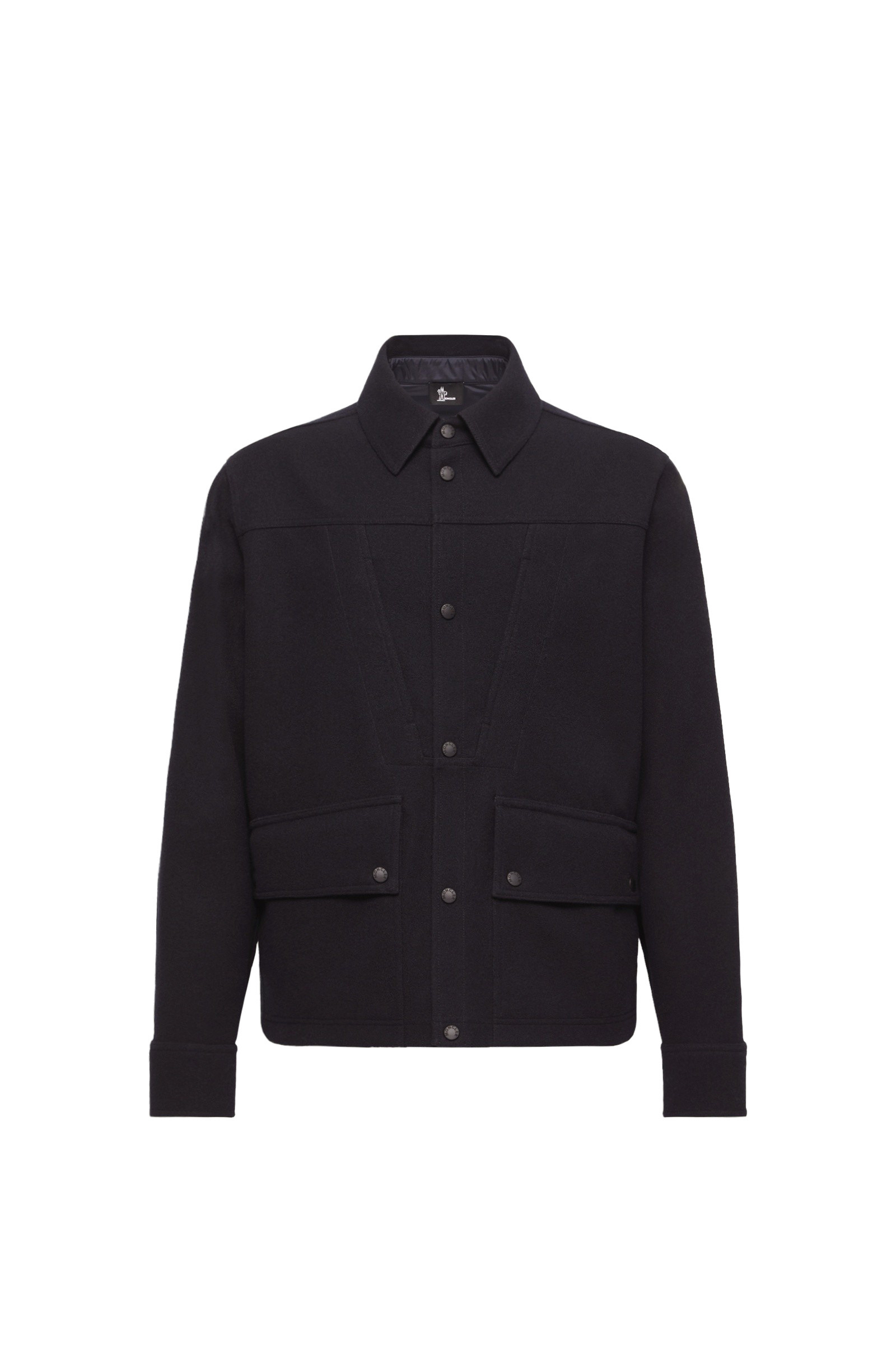 Mini Lin Bucket Moncler Interlock Long Sleeve Shirt in Navy Blue | Buy Men's Shirts at ...