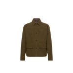 Moncler Interlock Long Sleeve Shirt in Olive Green | Men's Shirts | Coveti