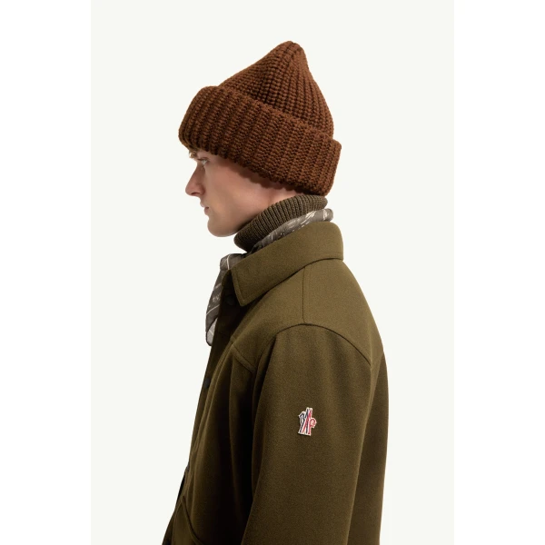 Moncler Interlock Long Sleeve Shirt in Olive Green, view 3 | Men's Shirts | Coveti