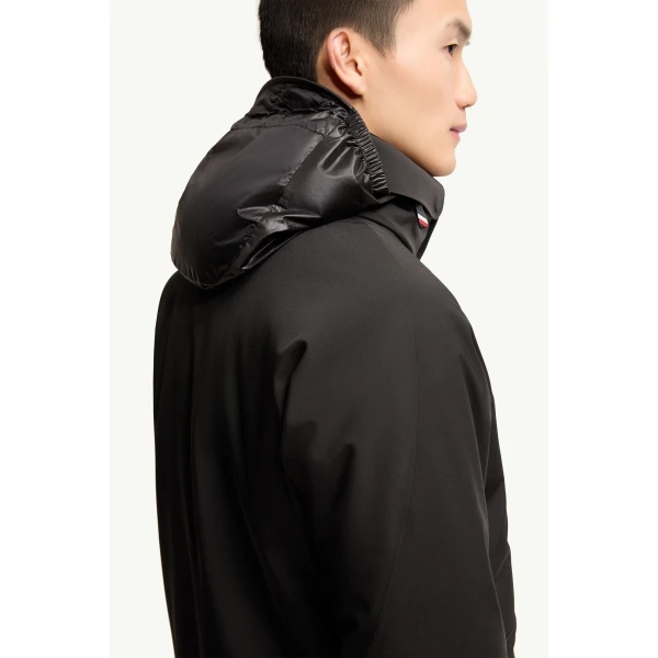 Moncler Irrenberg Hooded Insulated Ski Jacket in Black, view 6 | Men's Skiwear | Coveti