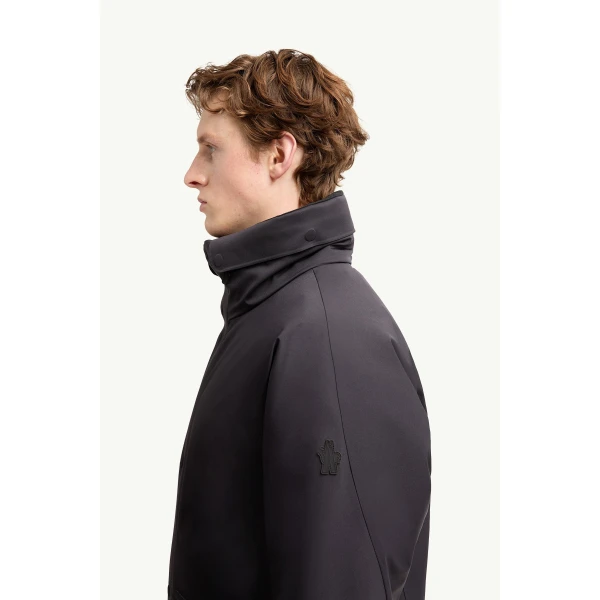 Moncler Irrenberg Hooded Insulated Ski Jacket in Navy Blue, view 3 | Men's Skiwear | Coveti