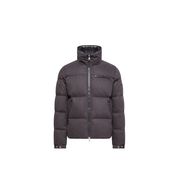 Moncler Isenviel Cotton Poplin Short Down Jacket in Dark Blue | Men's Jackets | Coveti