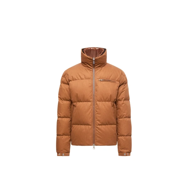 Isenviel Cotton Poplin Short Down Jacket in Light Brown