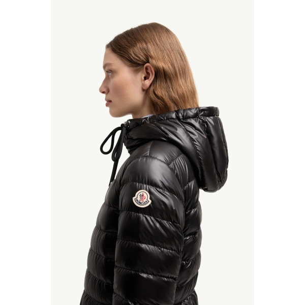 Moncler Jasmin Short Down Jacket in Black, view 3 | Women's Puffer Jackets | Coveti