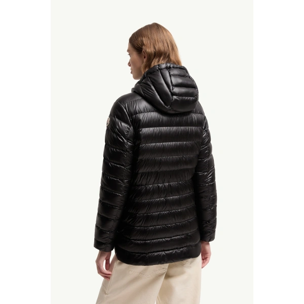 Moncler Jasmin Short Down Jacket in Black, view 5 | Women's Puffer Jackets | Coveti