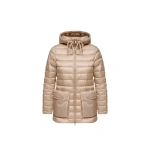 Moncler Jasmin Short Down Jacket in Light Beige | Women's Puffer Jackets | Coveti