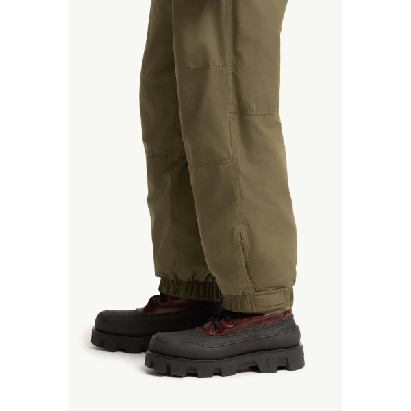 Moncler Jogging Trousers in Olive Green, view 3 | Men's Trousers | Coveti