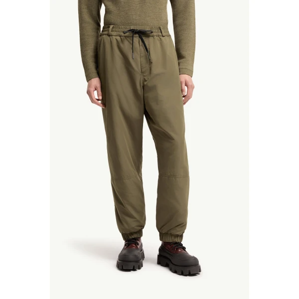 Moncler Jogging Trousers in Olive Green, view 4 | Men's Trousers | Coveti
