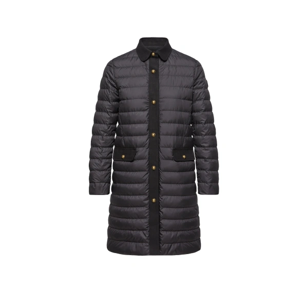 Jujulong Cotton & Linen-Trimmed Down Jacket in Black