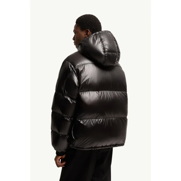Moncler Karakorum Hooded Short Down Jacket in Black, view 5 | Men's Jackets | Coveti