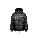 Moncler Karakorum Hooded Short Down Jacket in Black | Women's Puffer Jackets | Coveti