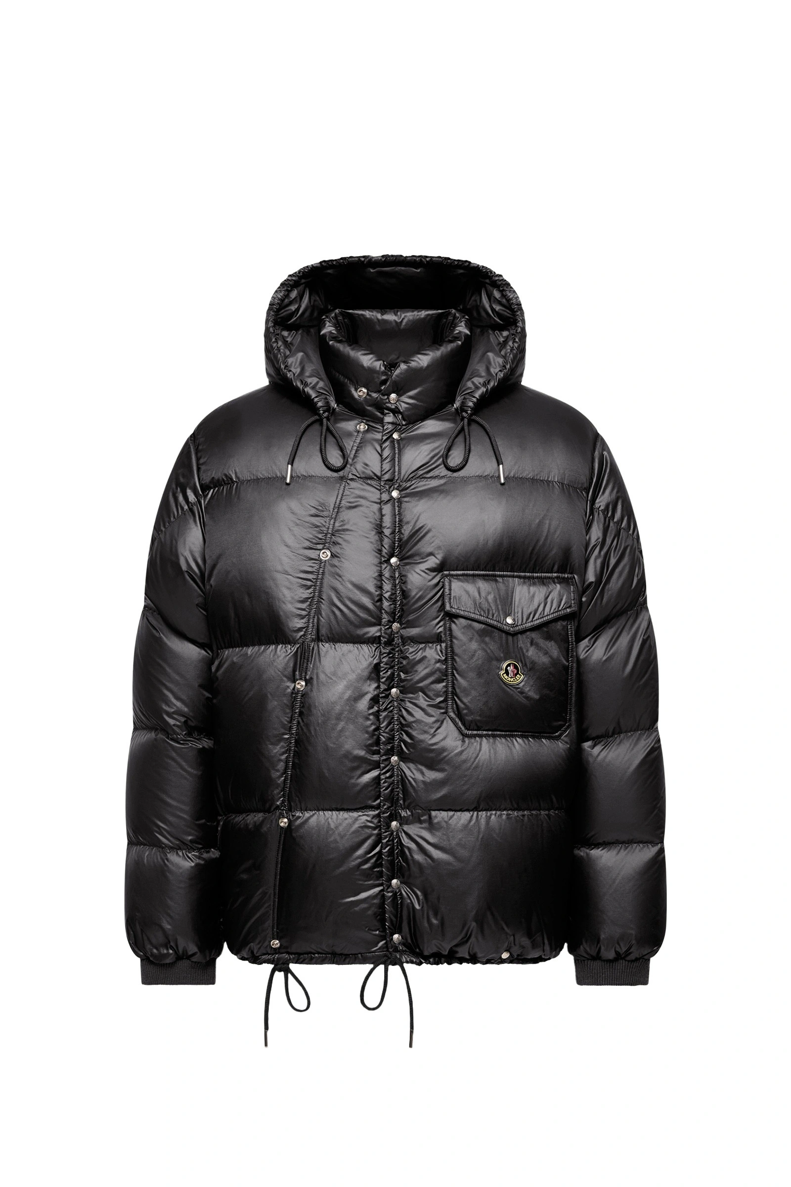Moncler Karakorum Hooded Short Down Jacket in Black Moncler Karakorum Hooded Short Down Jacket in Black | Women's Puffer Jackets | Coveti