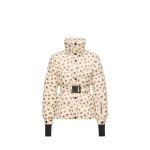 Moncler Karshi Floral Insulated Ski Jacket in White Ivory | Women's Ski Jackets | Coveti