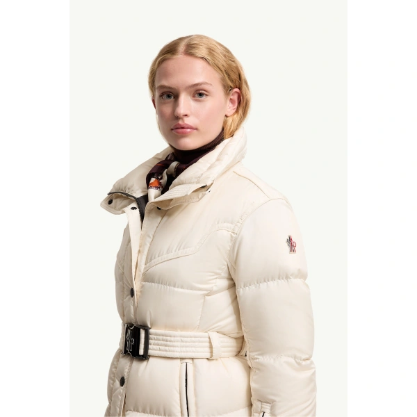 Moncler Karshi Insulated Ski Jacket in White, view 3 | Women's Ski Jackets | Coveti