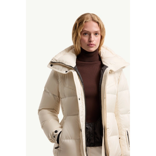 Moncler Karshi Insulated Ski Jacket in White, view 6 | Women's Ski Jackets | Coveti
