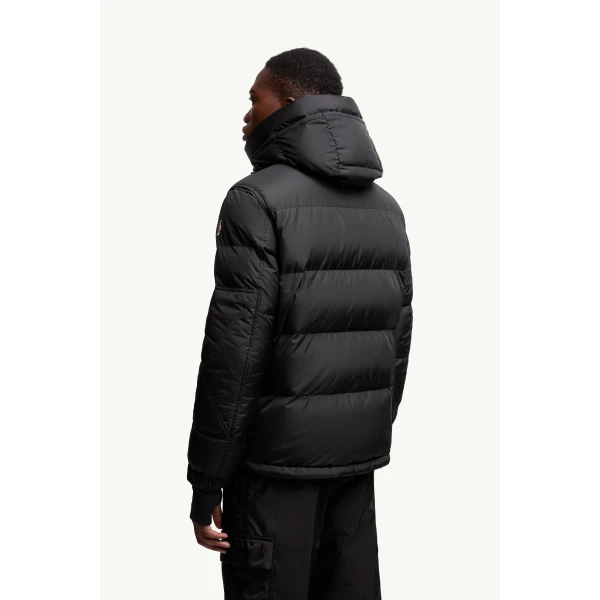 Moncler Kasanka Hooded Insulated Ski Jacket in Black, view 5 | Men's Skiwear | Coveti