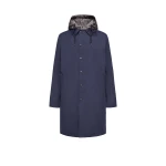 Moncler Kervoyal Hooded Long Down Parka Jacket in Navy Blue | Men's Coats | Coveti