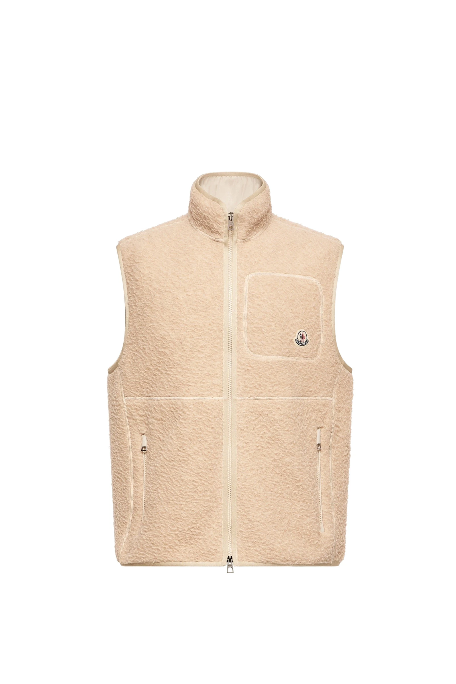Moncler Knit Gilet in Light Beige Moncler Knit Gilet in Light Beige | Men's Knitwear | Coveti