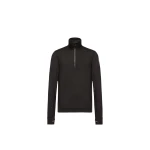 Moncler Knit Half-Zip Polo Neck in Black | Men's Sweatshirts | Coveti