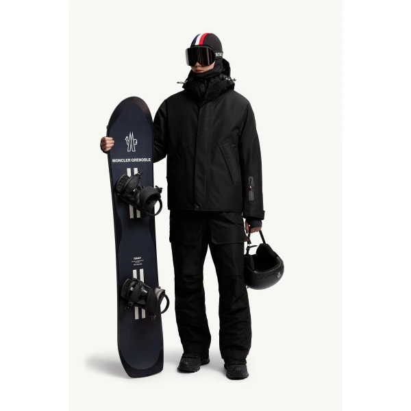 Moncler Lambir Hooded GORE-TEX Ski Jacket in Black, view 2 | Men's Skiwear | Coveti