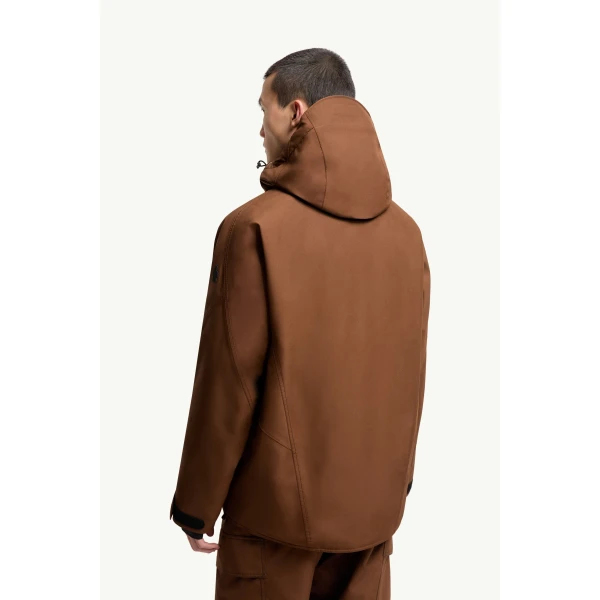 Moncler Lambir Hooded GORE-TEX Ski Jacket in Brown, view 5 | Men's Skiwear | Coveti