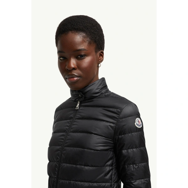 Moncler Lans Packable Short Down Jacket in Black, view 3 | Women's Puffer Jackets | Coveti