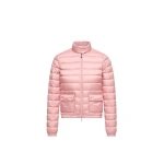 Moncler Lans Packable Short Down Jacket in Rose Pink | Women's Puffer Jackets | Coveti