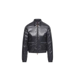 Moncler Lanset Packable Short Down Shirt Jacket in Navy Blue | Women's Puffer Jackets | Coveti