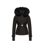 Moncler Laplance GORE-TEX Shearling-Trimmed Hooded Insulated Ski Jacket in Black | Women's Ski Jackets | Coveti