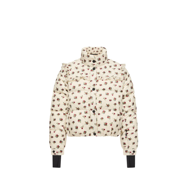 Moncler Larosiere Insulated Ski Jacket in White Ivory | Women's Ski Jackets | Coveti