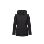 Moncler Leandro Hooded Parka Jacket in Black | Women's Puffer and Down Coats | Coveti
