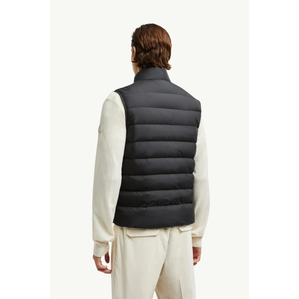Moncler Lechtal Down Gilet in Black, view 5 | Men's Jackets | Coveti