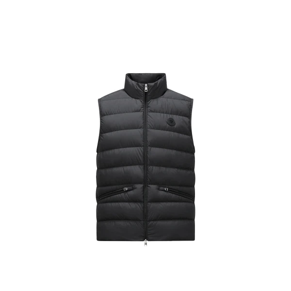 Moncler Lechtal Down Gilet in Black | Men's Jackets | Coveti