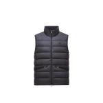 Moncler Lechtal Down Gilet in Navy Blue | Men's Jackets | Coveti