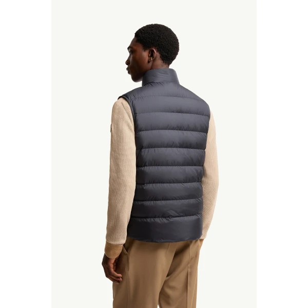 Moncler Lechtal Down Gilet in Navy Blue, view 5 | Men's Jackets | Coveti