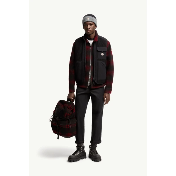 Moncler Lenevra Down Gilet in Black, view 2 | Men's Jackets | Coveti