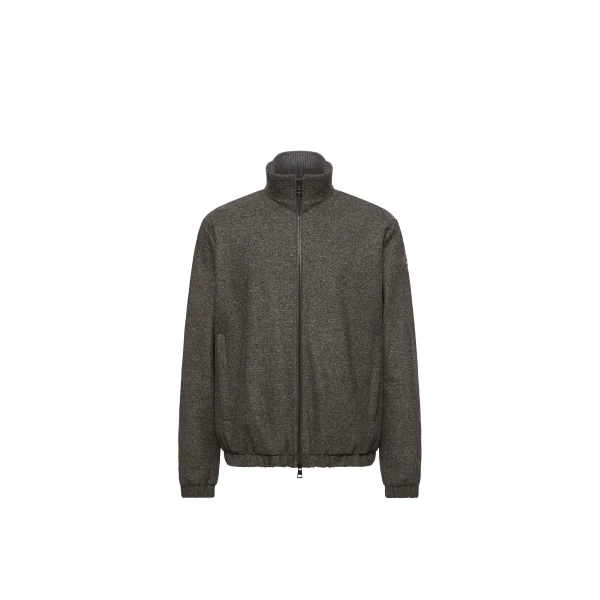 Moncler Limberl Flannel Short Down Jacket in Dark Gray | Men's Jackets | Coveti