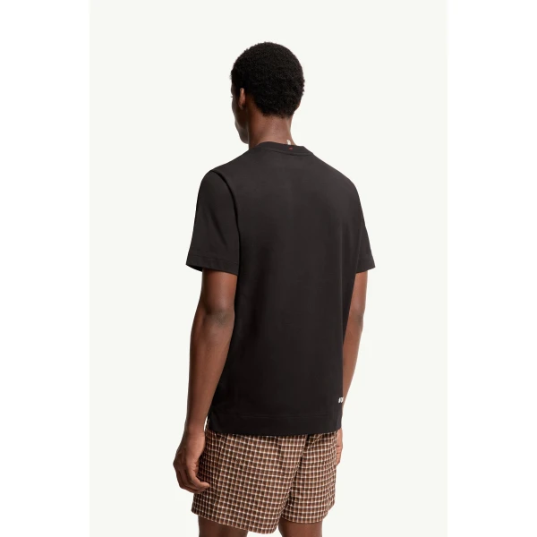 Moncler Logo Cotton Blend T-Shirt in Black, view 5 | Men's T-shirts | Coveti