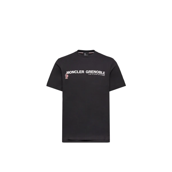 Logo Cotton Blend T-Shirt in Black