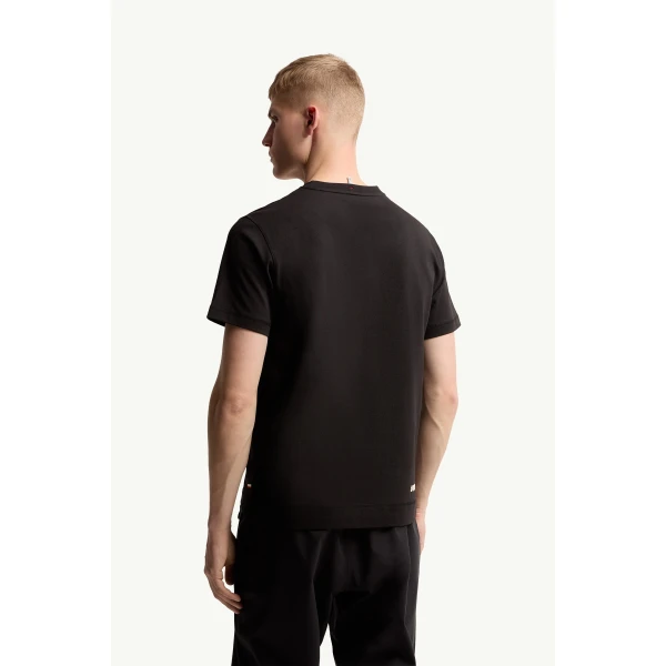 Moncler Logo Cotton Jersey T-Shirt in Black, view 5 | Men's T-shirts | Coveti