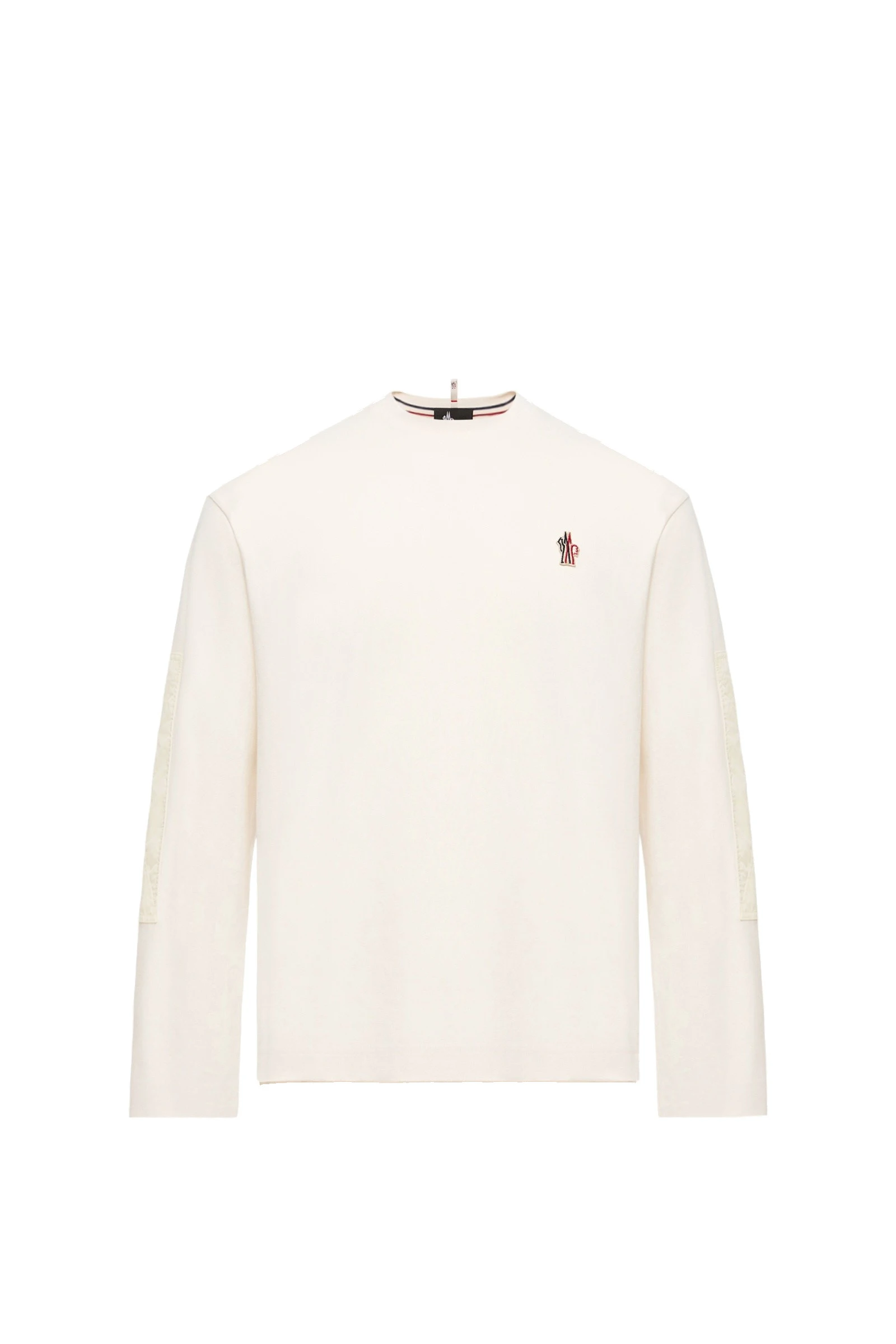 Moncler Logo Cotton Long Sleeve T-Shirt in White Moncler Logo Cotton Long Sleeve T-Shirt in White | Men's T-shirts | Coveti