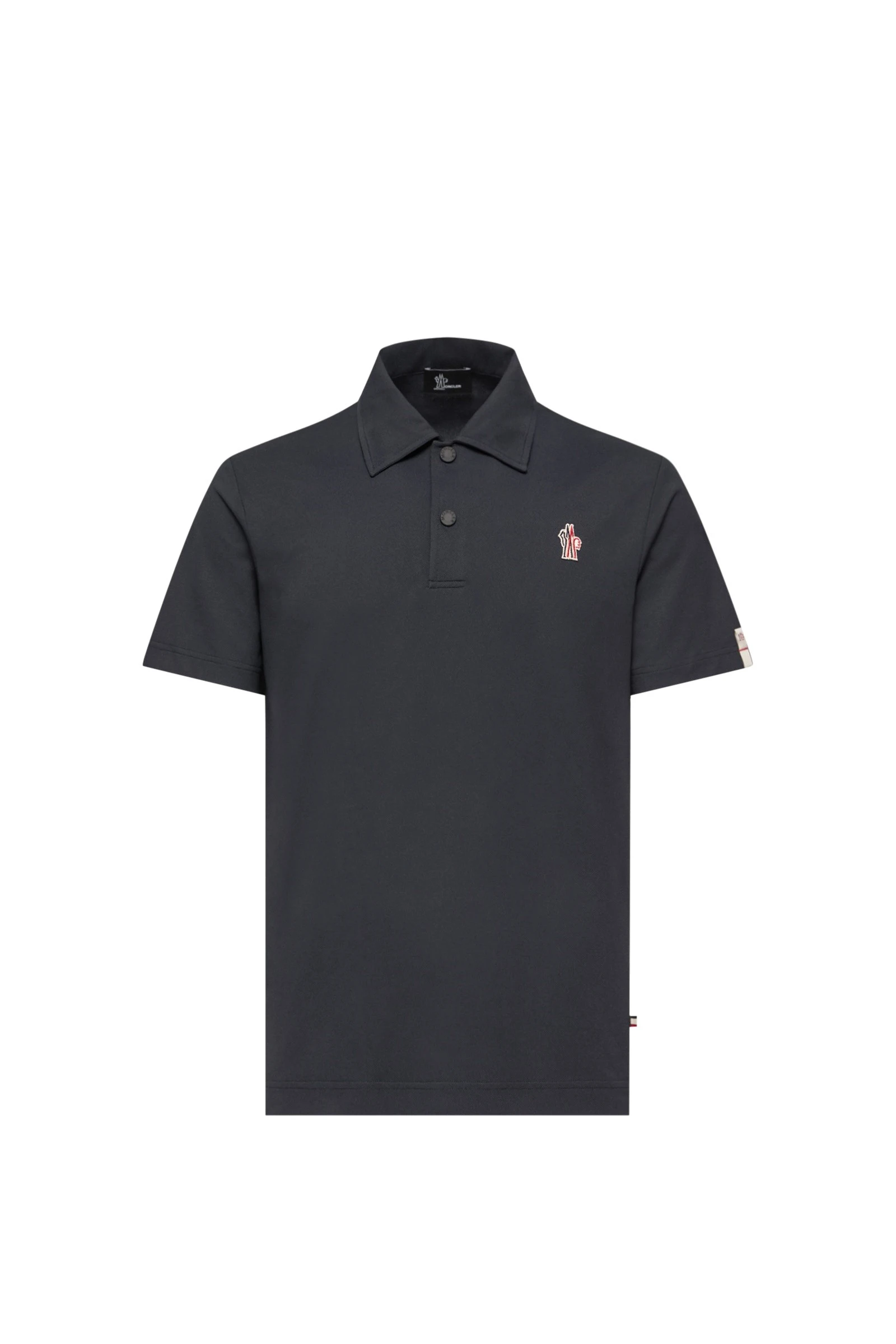 Moncler Logo Patch Polo Shirt in Navy Blue Moncler Logo Patch Polo Shirt in Navy Blue | Men's T-shirts | Coveti